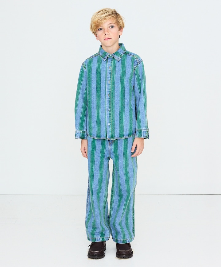 Jongens overhemd lange mouw blauw