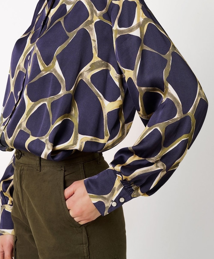 Dames blouse blauw