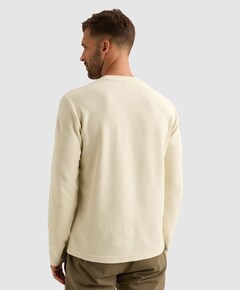 Heren longsleeve ecru