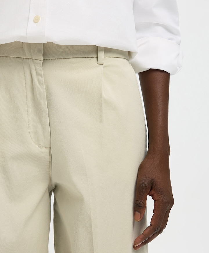 SLFBARREL MILLE HW NOOS dames broek beige