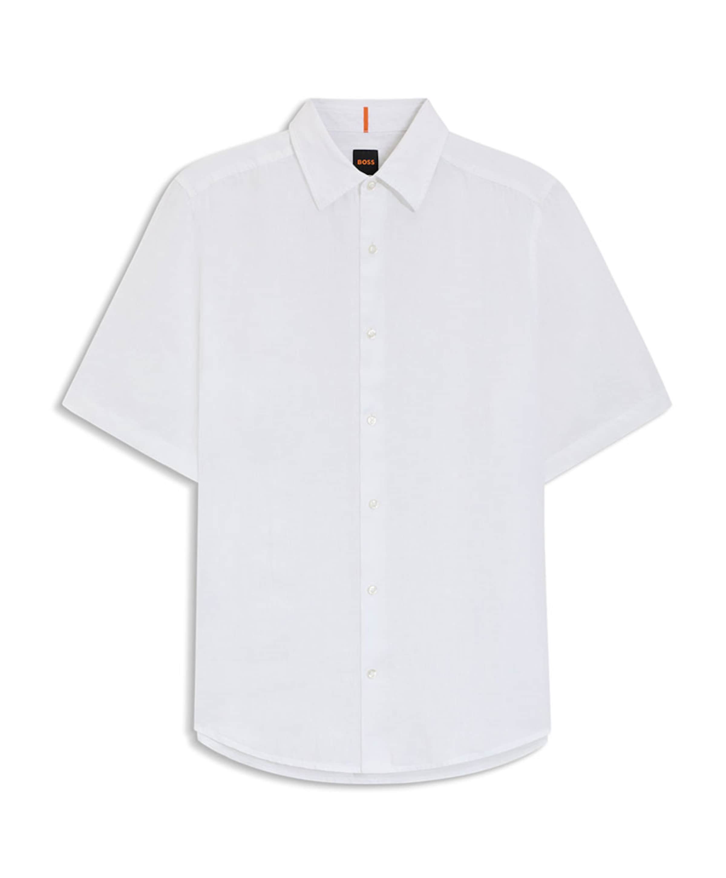 Heren overhemd korte mouw wit