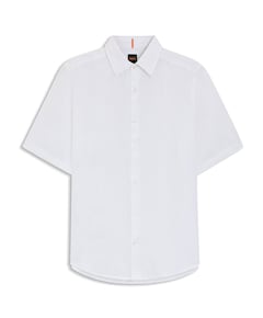 Heren overhemd korte mouw wit