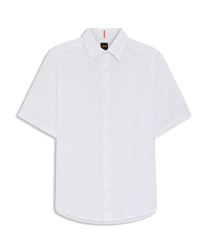 Heren overhemd korte mouw wit