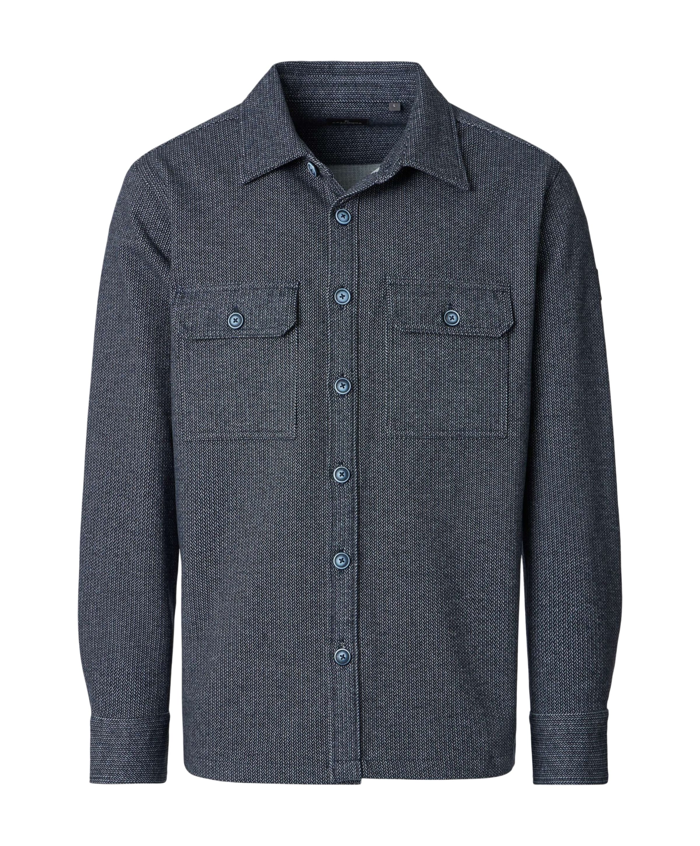 Heren overshirt blauw