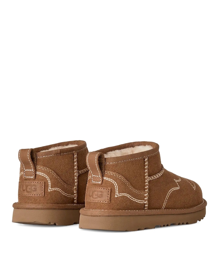 KIDS' CLASSIC ULTRA MINI WESTERN meisjes enkellaarzen bruin