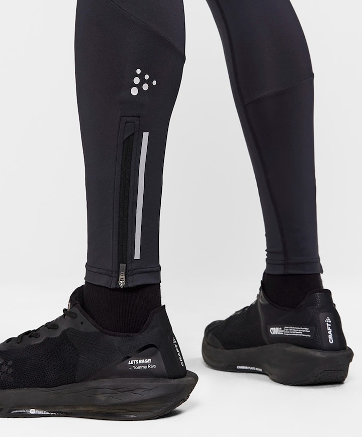 ADV ESSENCE ZIP TIGHTS 2 M heren tight zwart