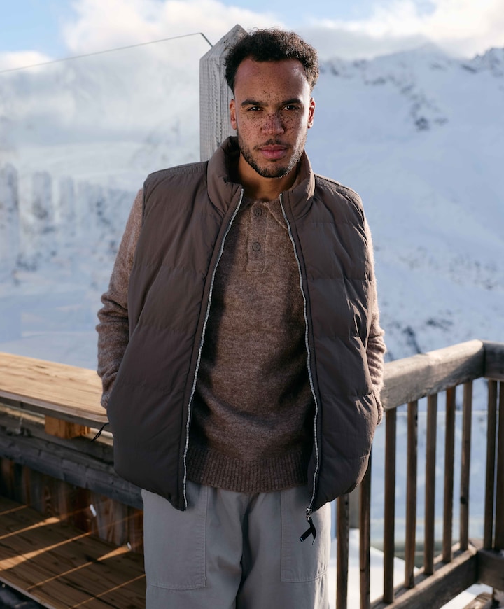 Heren bodywarmer bruin