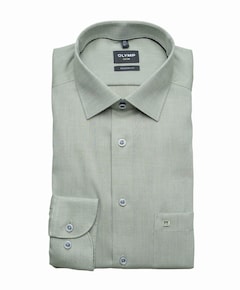 Heren overhemd lange mouw groen