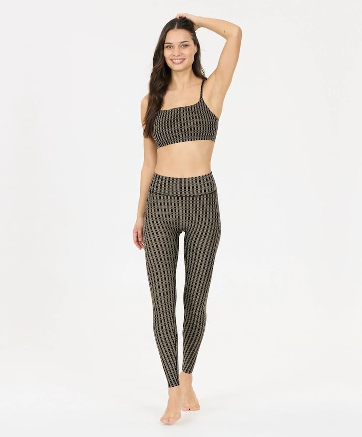 Fleurie W Printed dames tights bruin