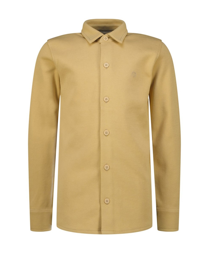 Jongens overhemd lange mouw beige