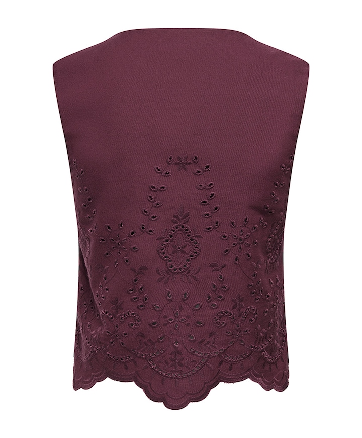 Dames gilet bordeaux