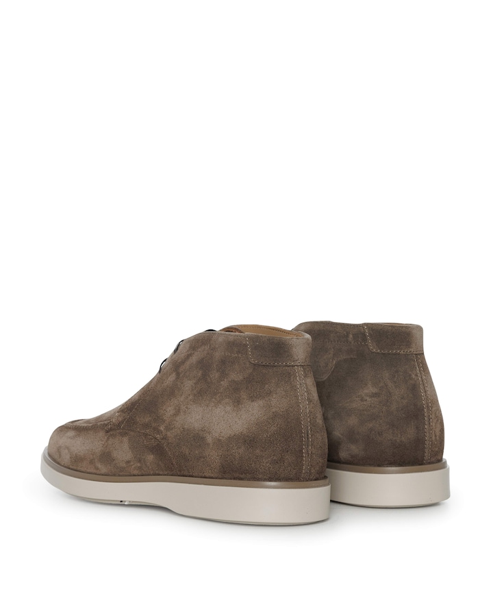 heren veterboots beige