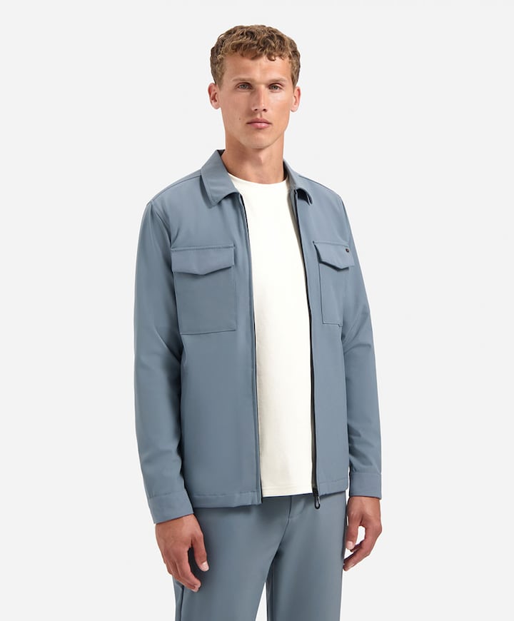 Heren overshirt blauw