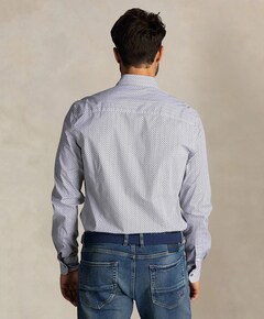 Heren overhemd lange mouw groen