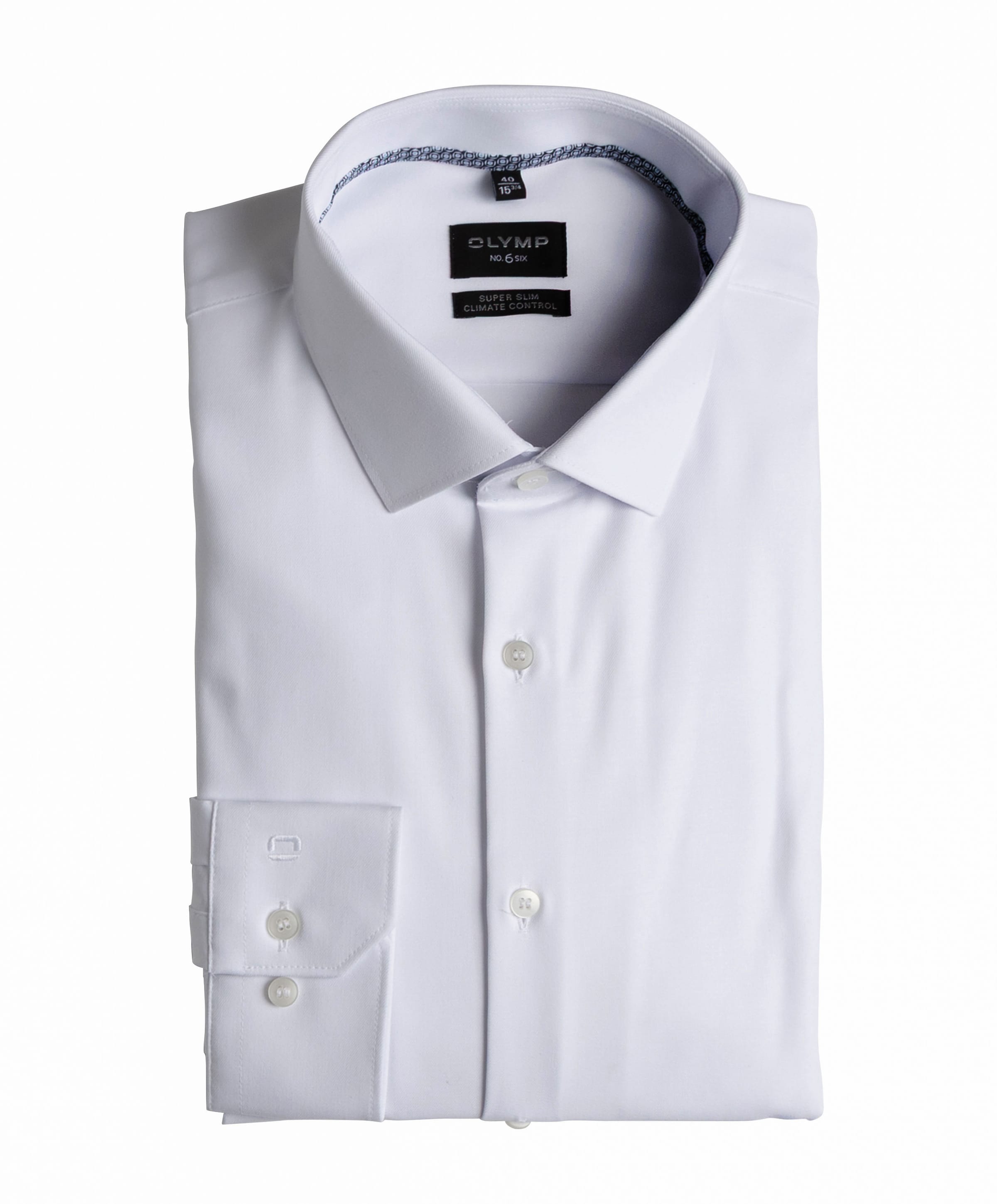 Heren overhemd extra lange mouw wit