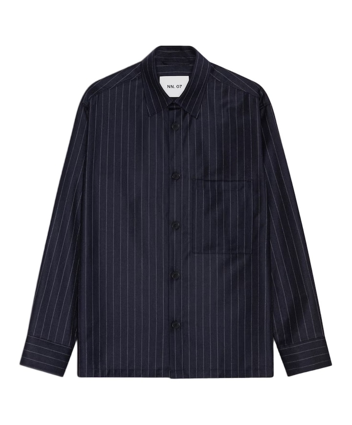 Heren overshirt blauw