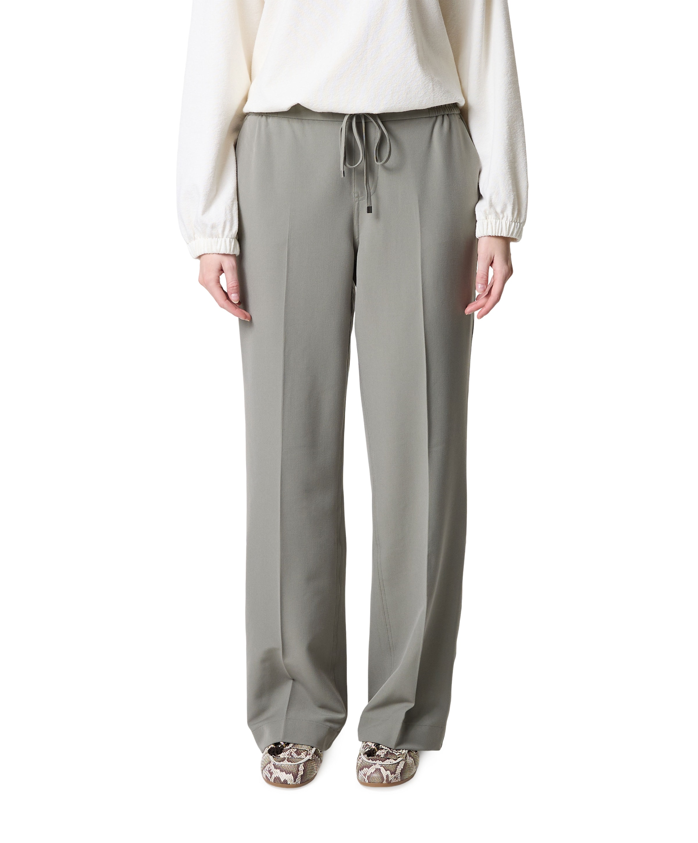 Claudette Palazzo Sidetape L33 dames broek groen