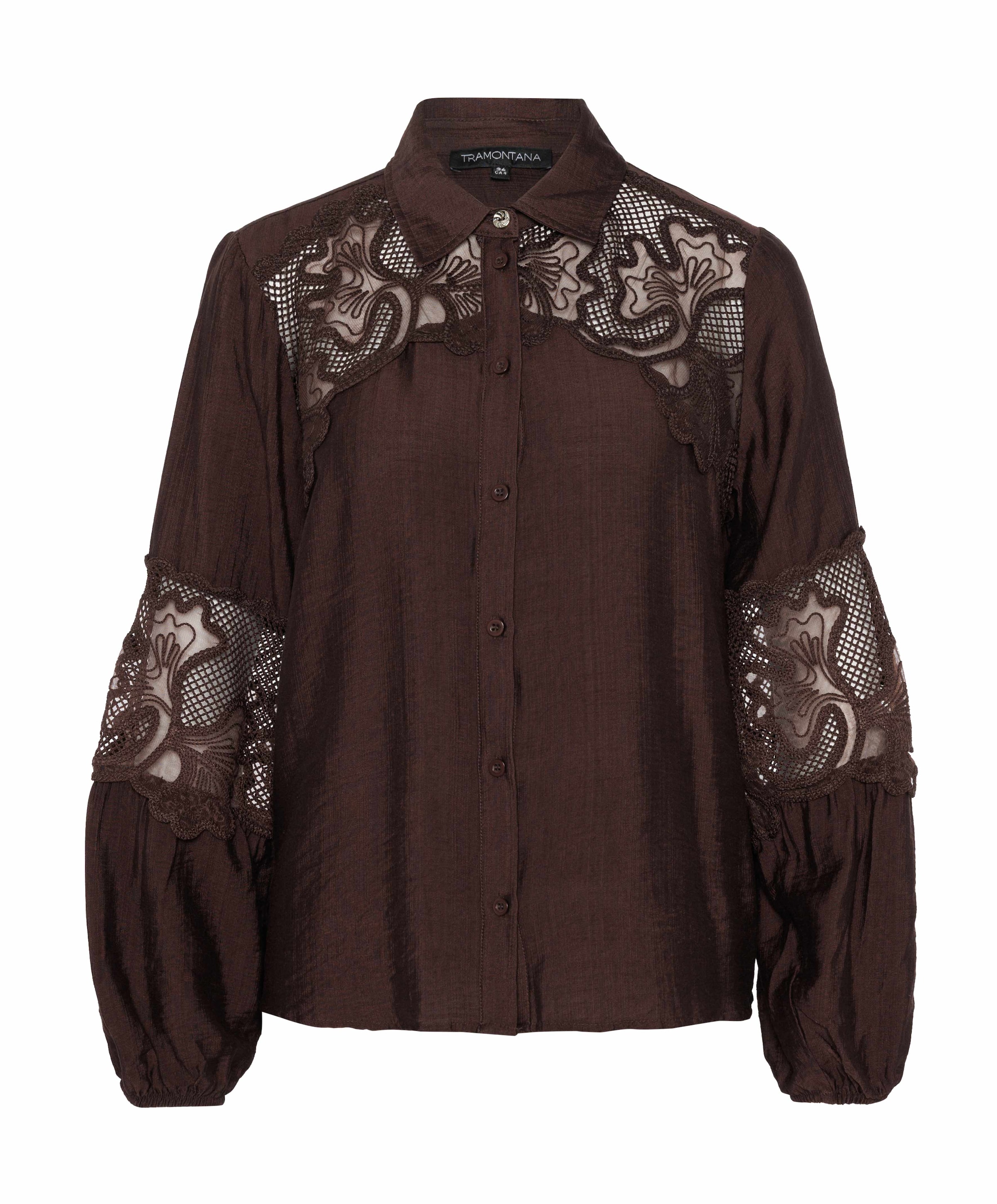 Dames blouse bruin