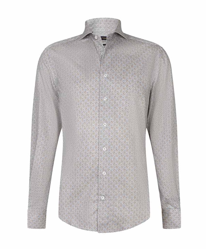 Overhemd lange mouw beige