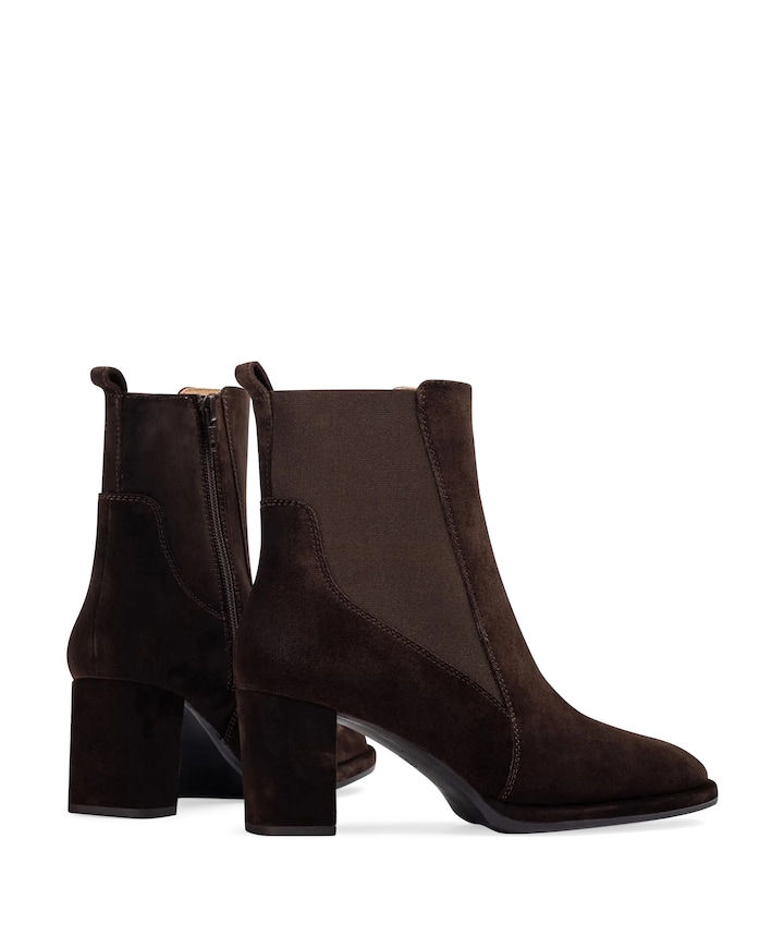 Luanco dames enkellaarzen bruin