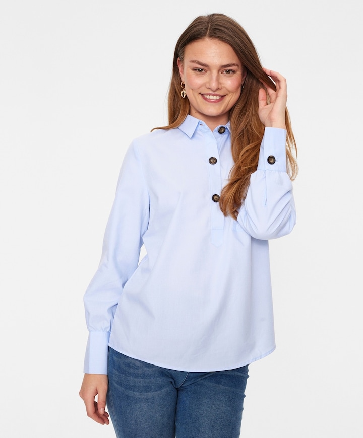 Dames blouse blauw