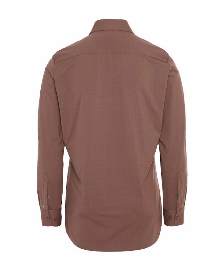 Overhemd lange mouw brique