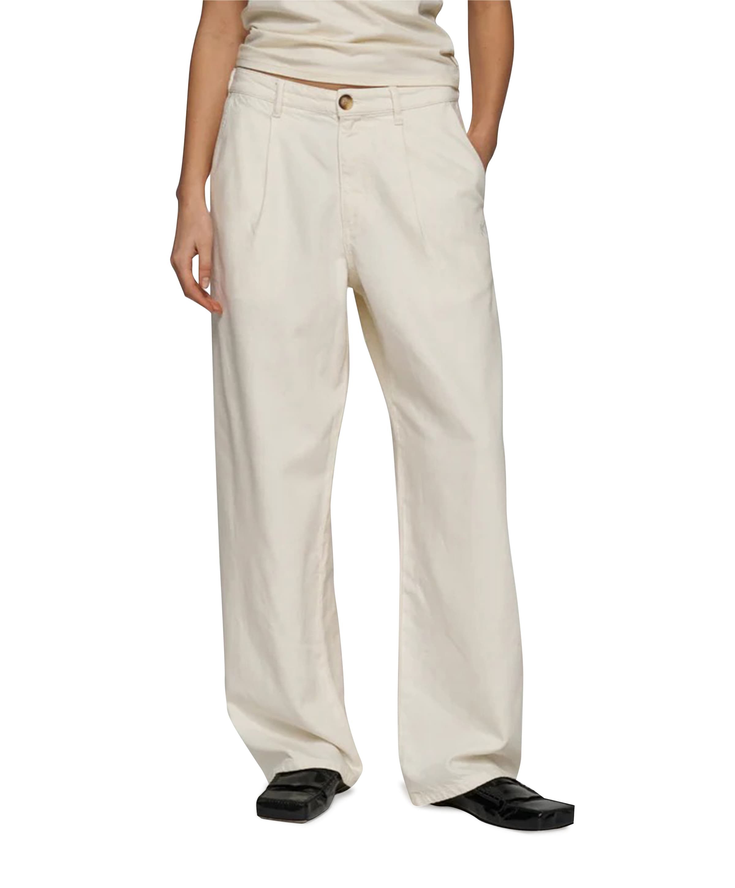 soft twill dames broek ecru