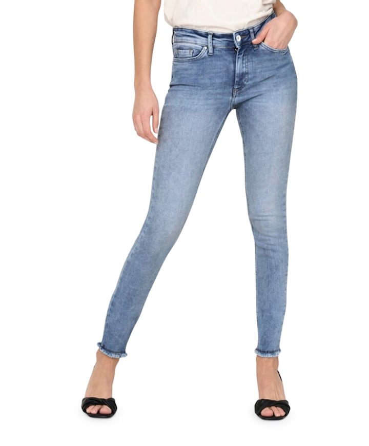 ONLBLUSH MID SK ANK RAW DNM REA694 dames jeans blauw