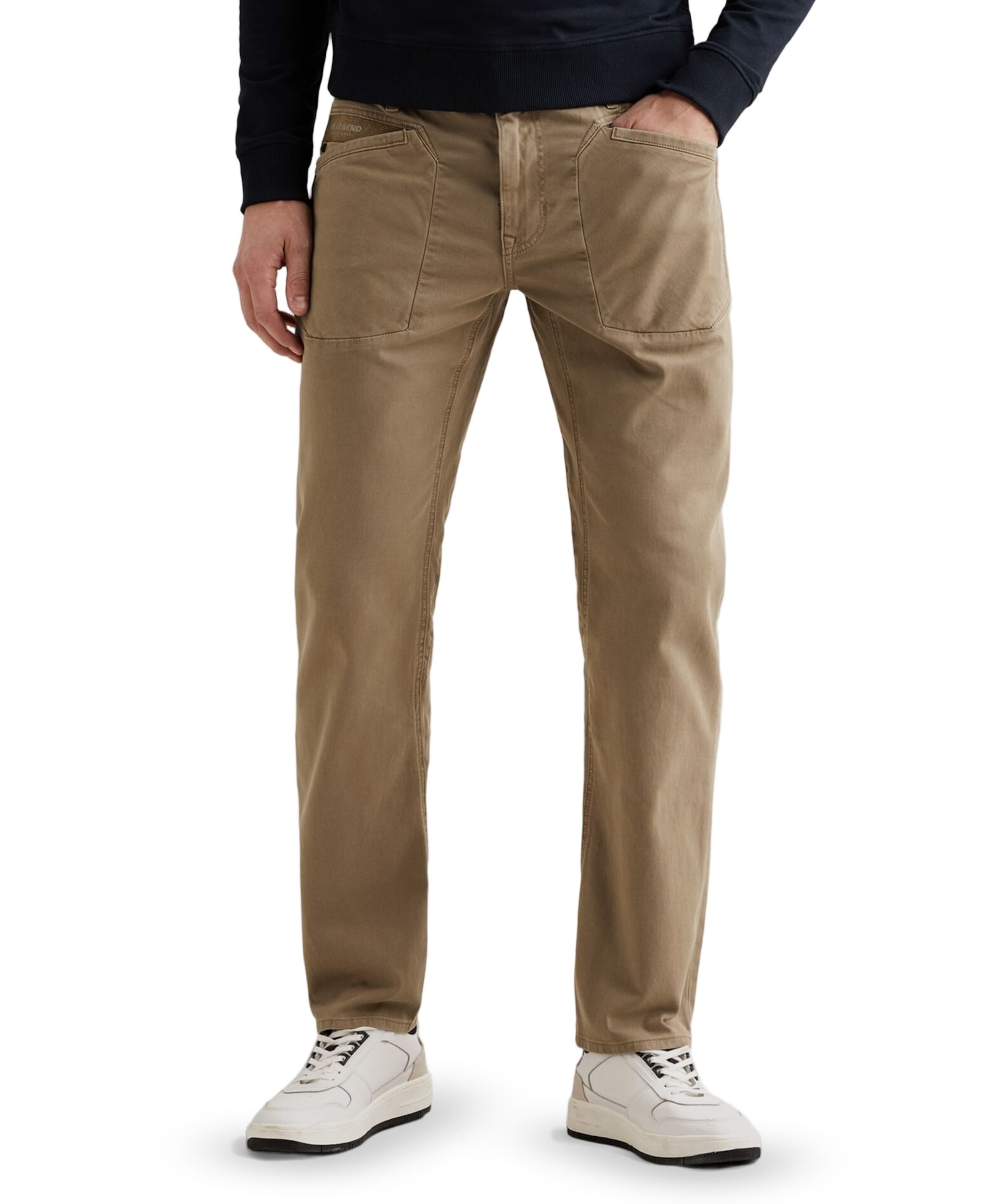 AVIATOR FANCY STRUCTURED WASHED heren jeans bruin