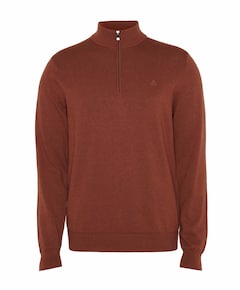 Heren trui met rits oranje