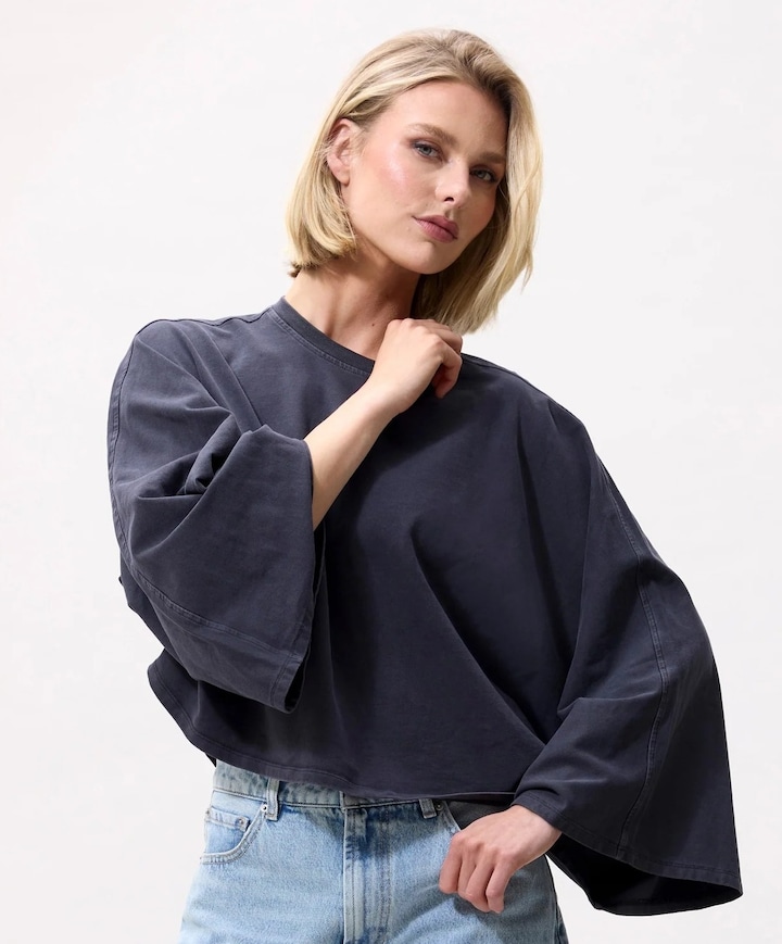Dames longsleeve grijs