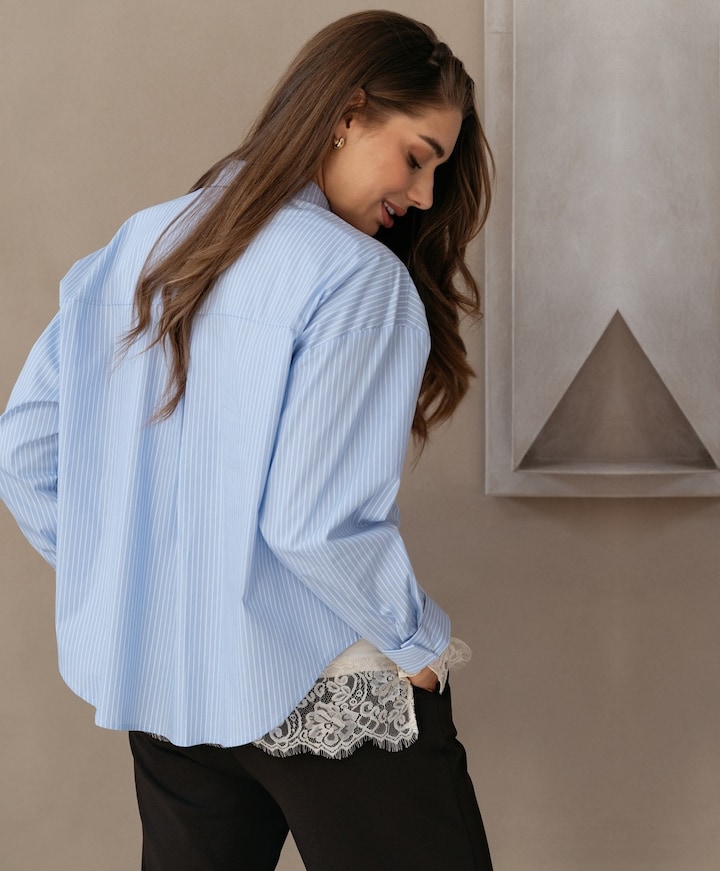 Dames blouse blauw