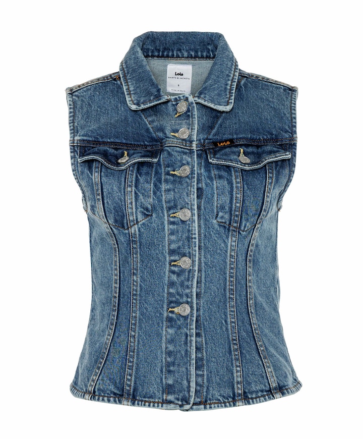 Dames gilet blauw