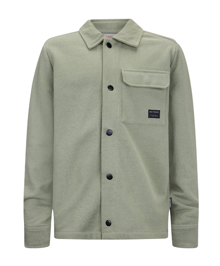 Jongens overhemd lange mouw groen