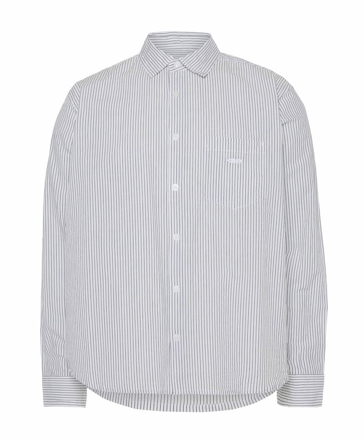 Heren overhemd lange mouw grijs