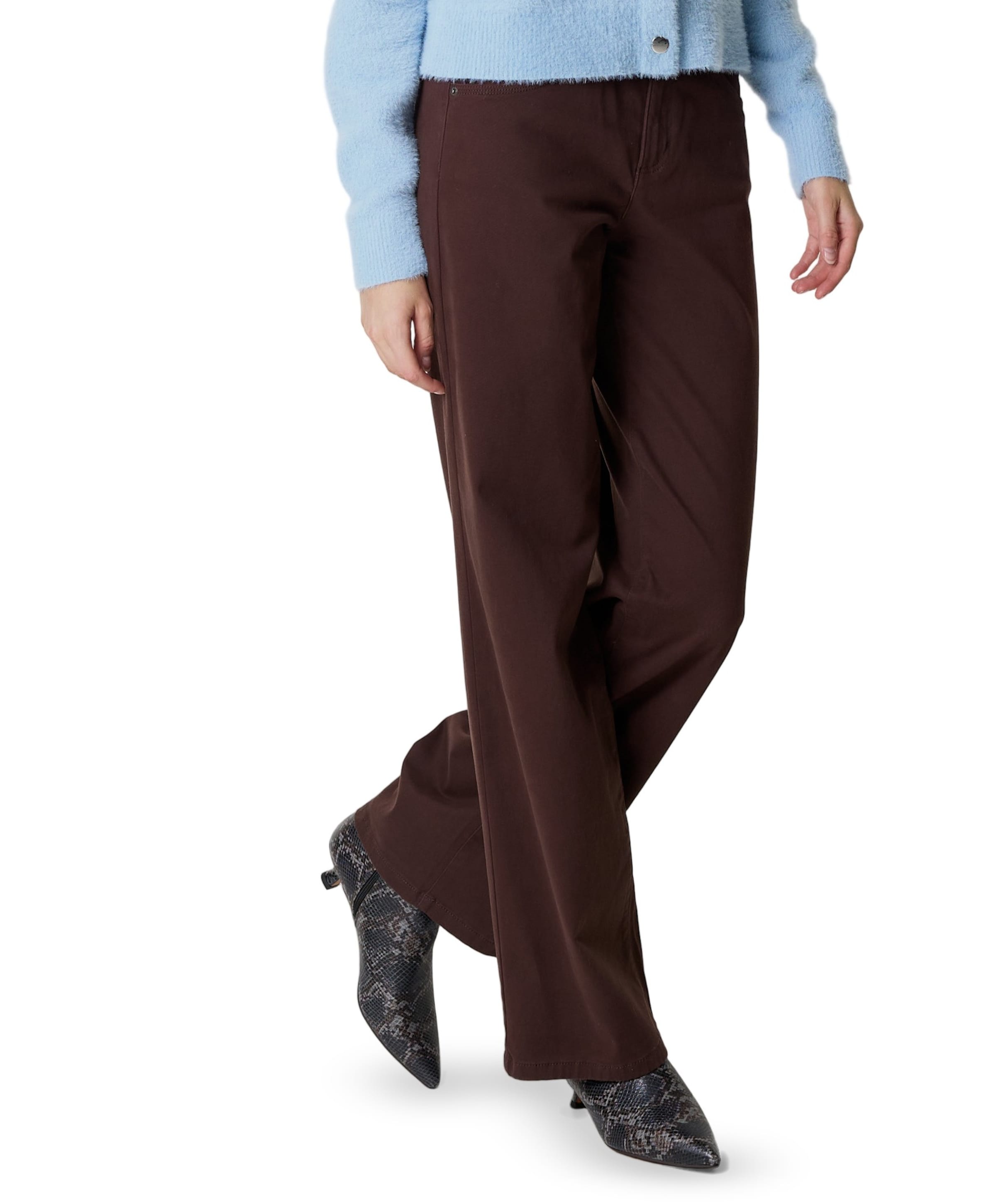 Liv Wide dames broek bruin