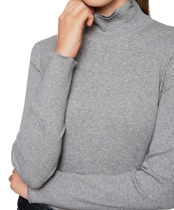Dames longsleeve grijs