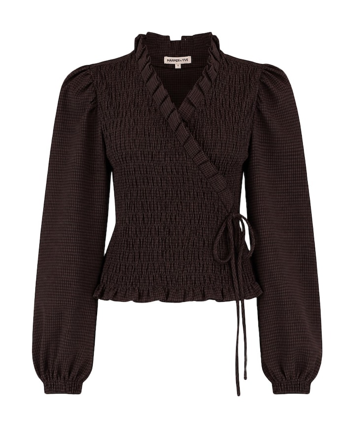 Dames blouse bruin