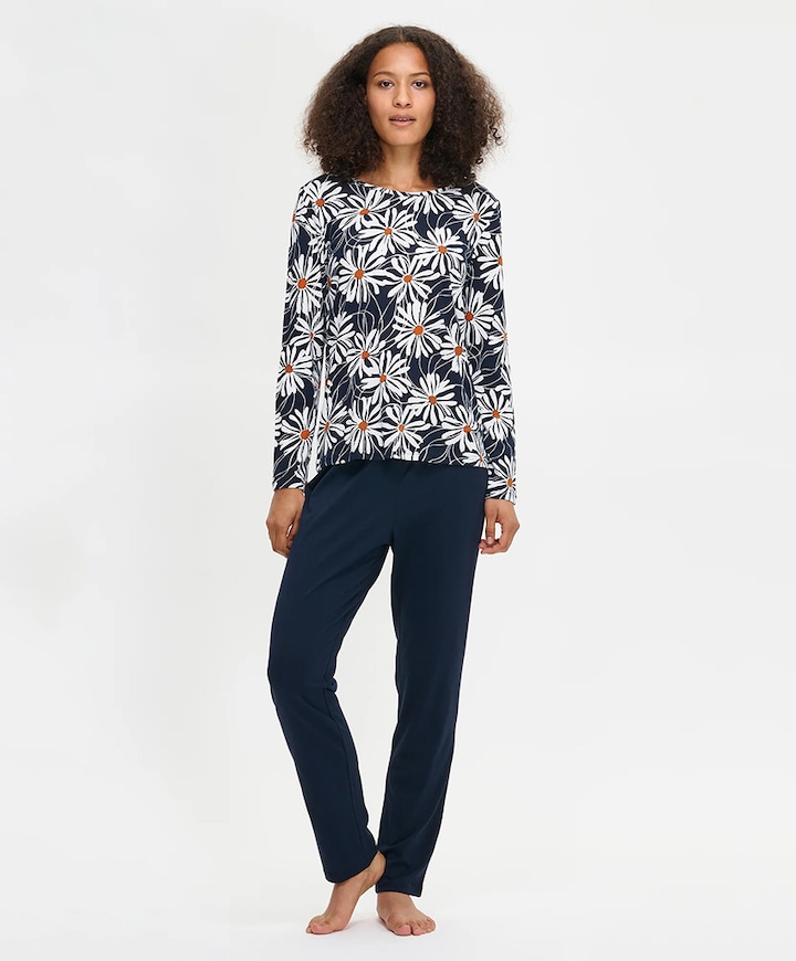 Dames pyjamaset blauw