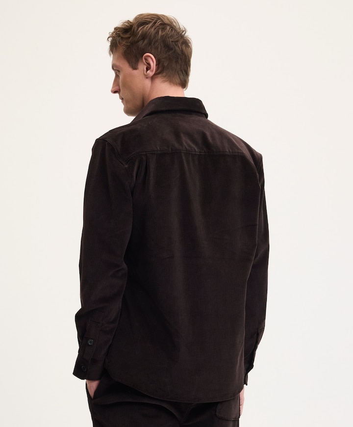 Heren overshirt bruin