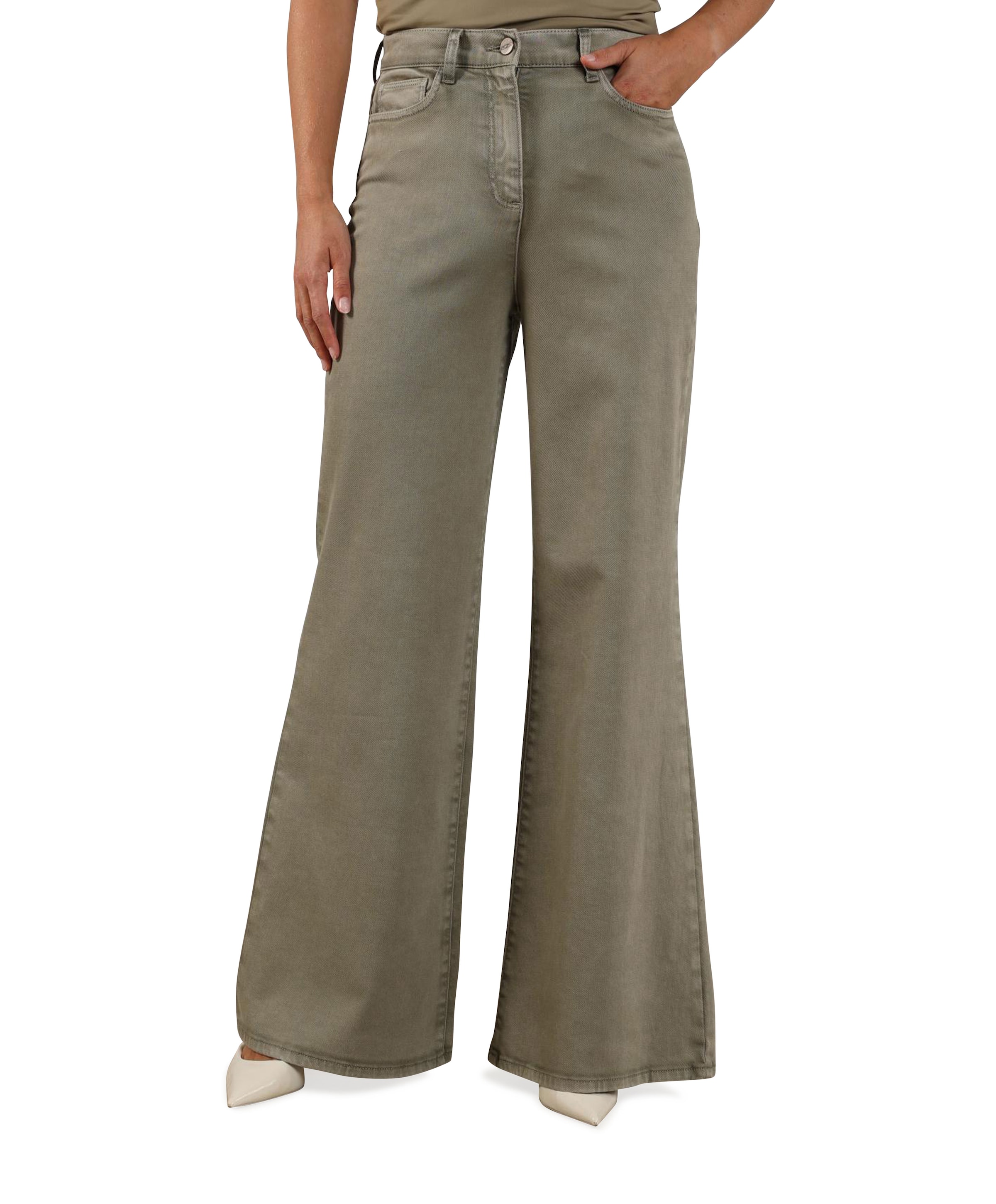 Senna dames jeans groen