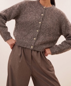 Dames vest bruin