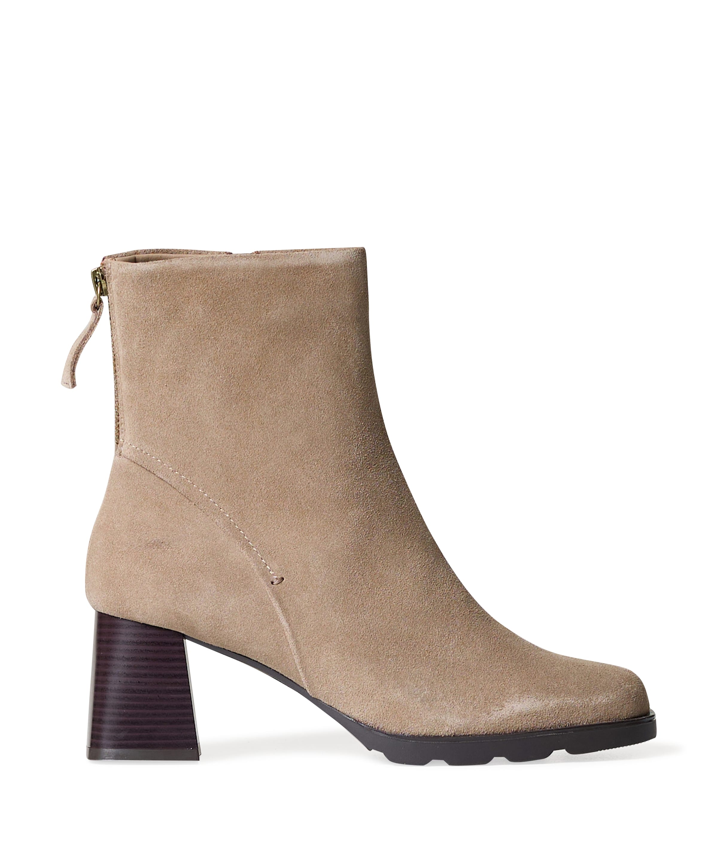 dames enkellaarzen beige