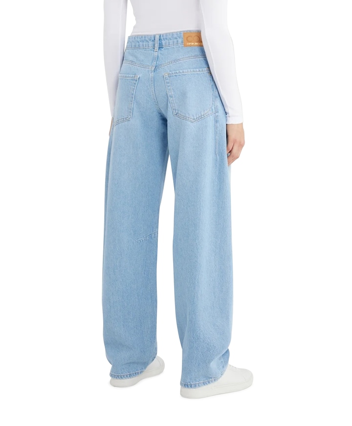 mid waist balloon jeans blauw