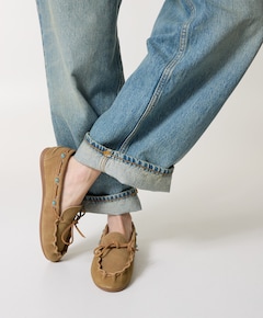 dames mocassins beige