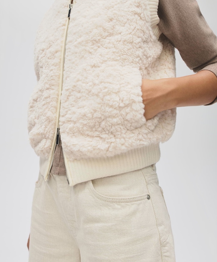 Dames gilet ecru