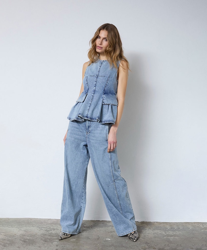 Dames top blauw