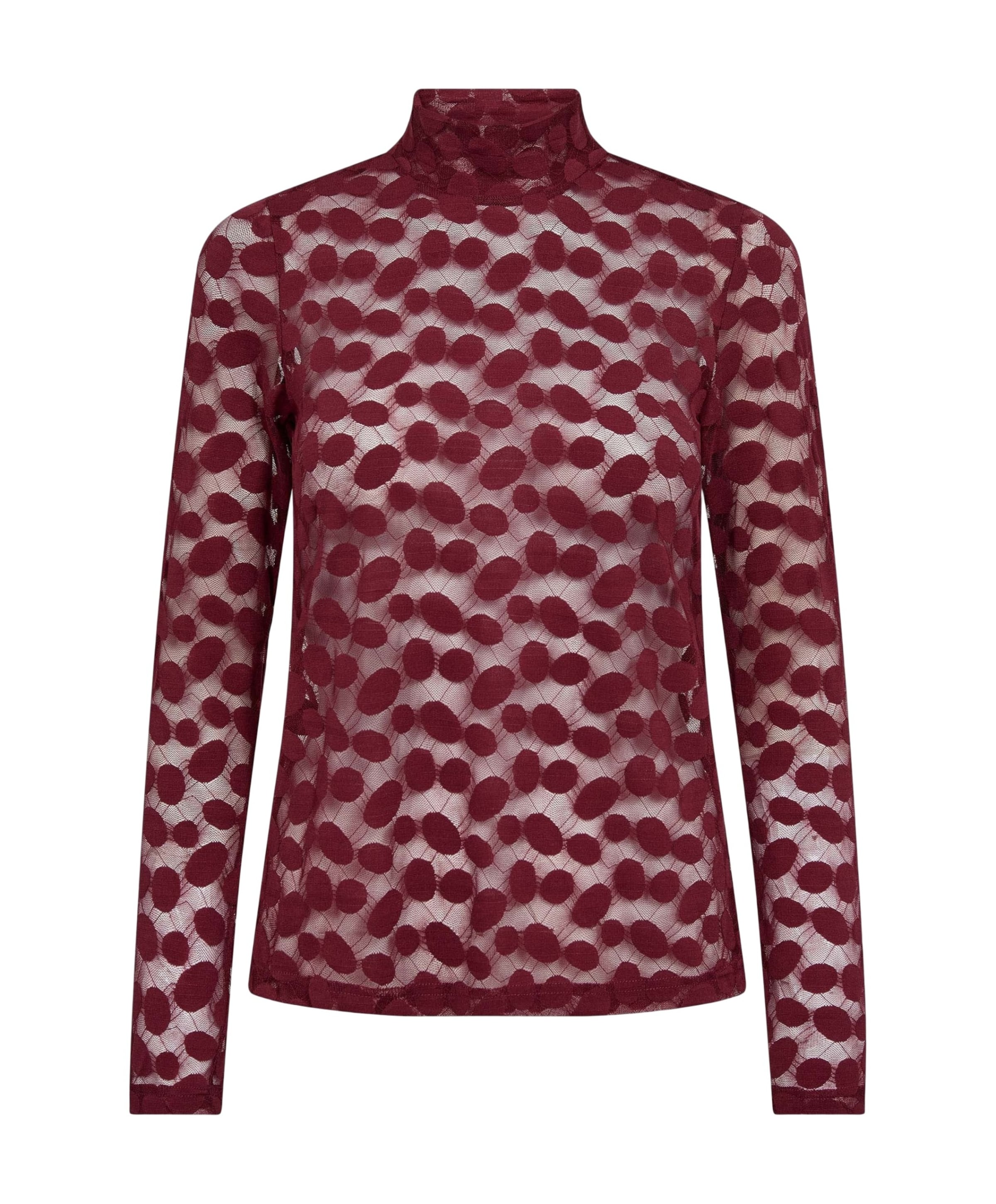 Dames longsleeve bordeaux