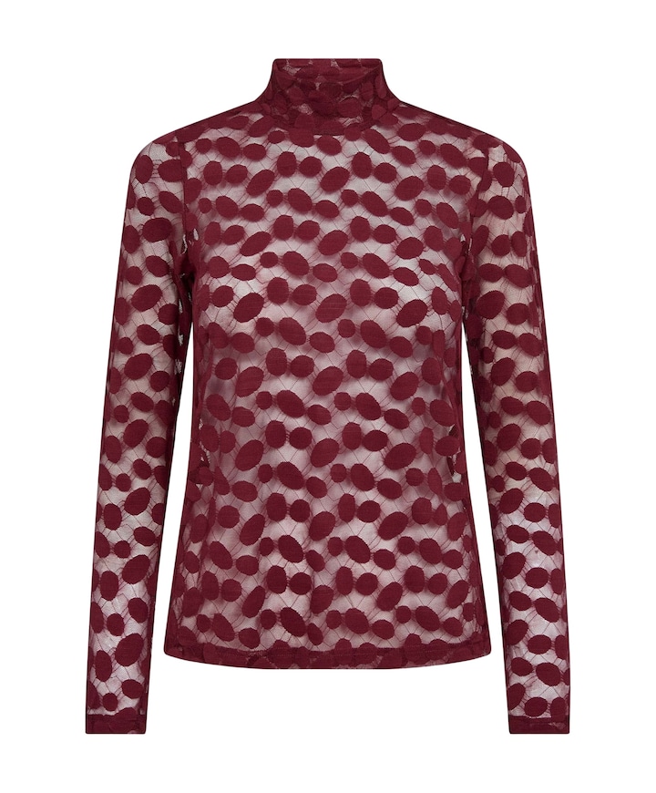 Dames longsleeve bordeaux