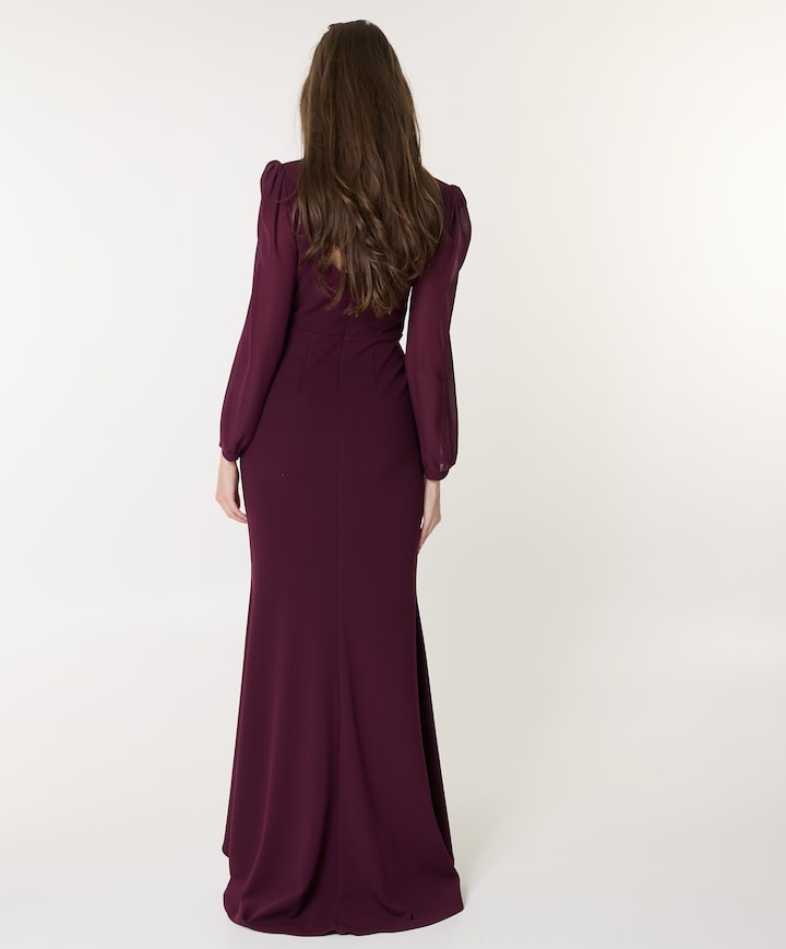 Dames jurk bordeaux